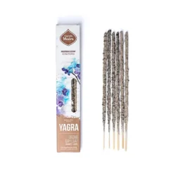Sagrada Madre Yagra – Orchideen & Lorbeer Räucherstäbchen Feinstes traditionelles Räucherwerk für jeden einzelnen Tag. Handwerklich mit qualitativ hochwertigen, ausgesuchten Zutaten und mit großer Finesse und Liebe zum Detail hergestellt. 2